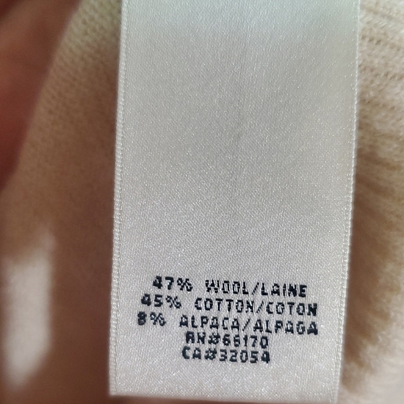 Anthropologie Charlie and Robin Beige Wool Cotton Alpaca Cardigan Size XL - Picture 12 of 15